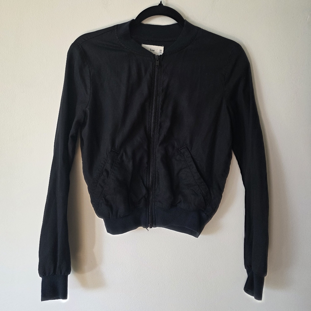 TNA Jet Black Bomber Jacket